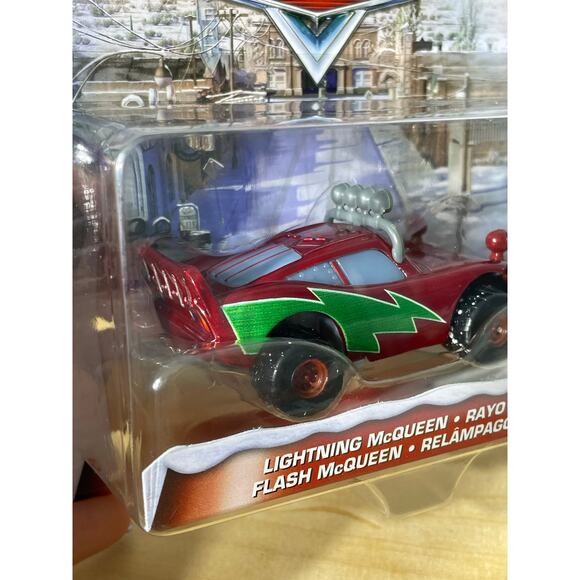 Disney Pixar Cars Die Cast Lightning Mcqueen Christmas Snowplow Holidays - Picture 2 of 7